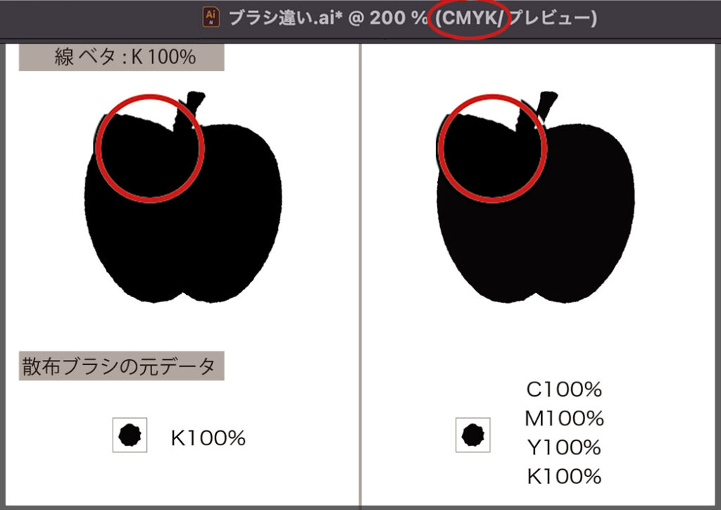 CMYKのスクショ