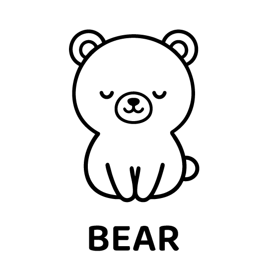 眠り熊｜Closed Eye Bear