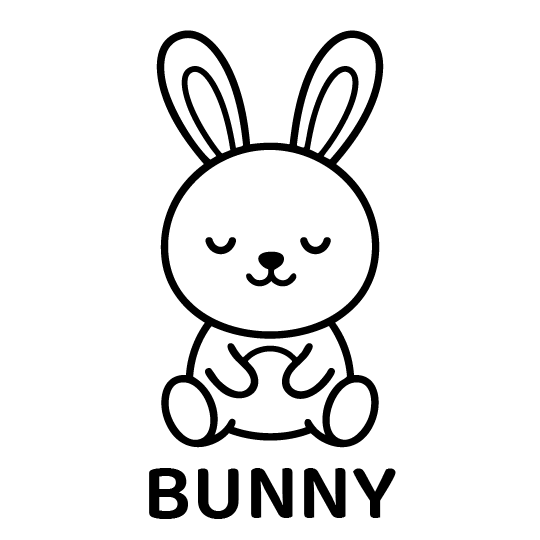 眠りうさぎ｜Closed Eye Bunny