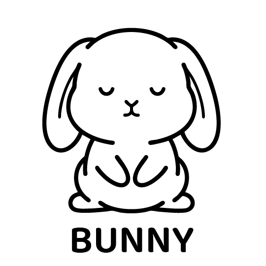 眠りうさぎ2｜Closed Eye Bunny 2