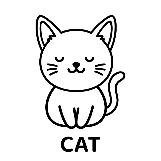 眠りねこ1｜Closed Eye Cat 1