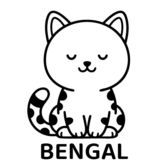 眠りねこ（ベンガル）｜Closed Eye Bengal