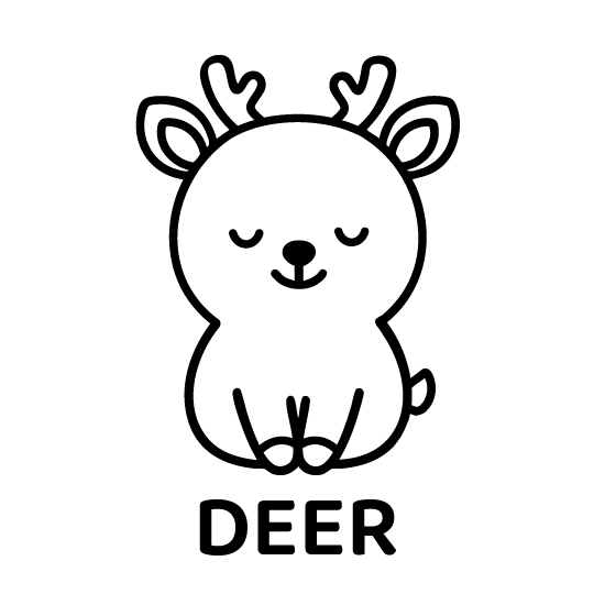 眠りシカ｜Closed Eye Deer