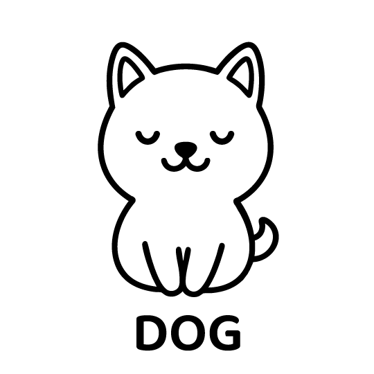 眠りイヌ｜Closed Eye Dog