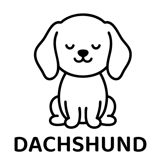 眠りイヌ（ダックスフンド）｜Closed Eye Dachshund