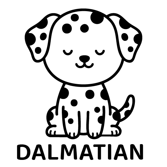 眠りイヌ（ダルメシアン）｜Closed Eye Dalmatian