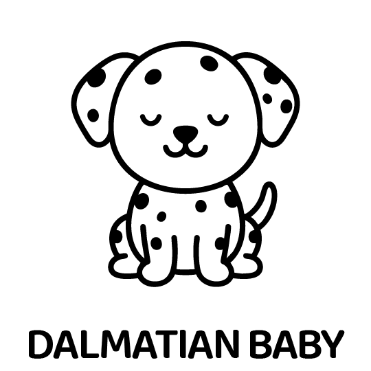 眠りイヌ（ダルメシアン赤ちゃん）｜Closed Eye Dalmatian Baby