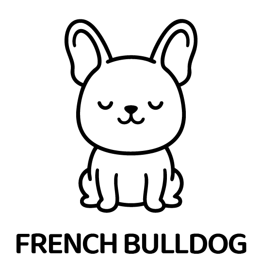 眠りイヌ（フレンチブルドッグ）｜Closed Eye French Bulldog