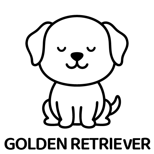 眠りイヌ（ゴールデンレトリーバー）｜Closed Eye Golden Retriever