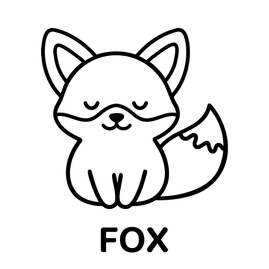 眠りきつね｜Closed Eye Fox