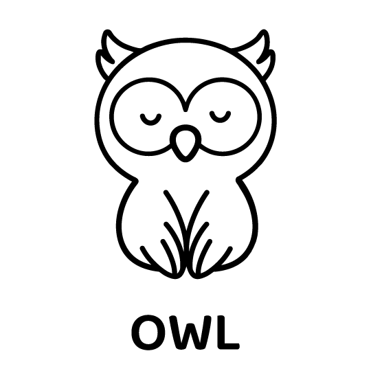 眠りふくろう｜Closed Eye Owl