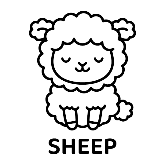 眠りひつじ｜Closed Eye Sheep